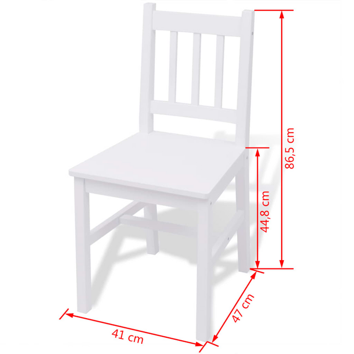 Elegant & Durable Seven Piece Pinewood Dining Set in White - Easy to Assemble - Premium  from Home Treasures - Just £350.99! Shop now at Home Treasures