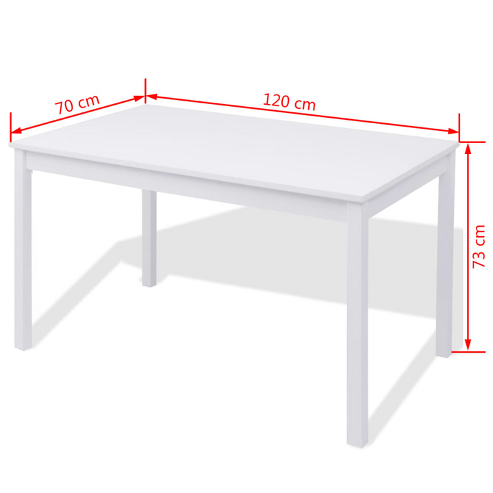 Elegant & Durable Seven Piece Pinewood Dining Set in White - Easy to Assemble - Premium  from Home Treasures - Just £350.99! Shop now at Home Treasures