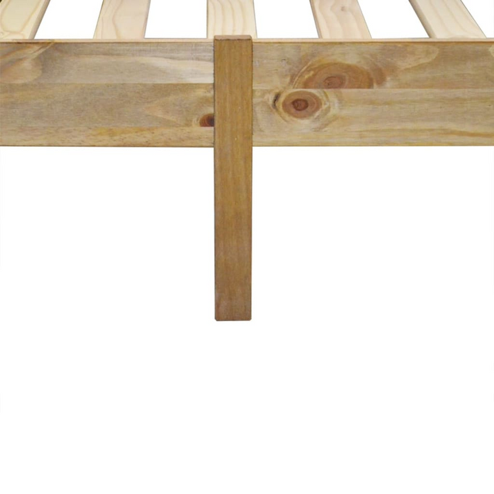 CORONA Mexican Pine Bed Frame 160x200 cm - Rustic Charm, Solid Pinewood, Easy Assembly - Premium  from Home Treasures - Just £333.99! Shop now at Home Treasures