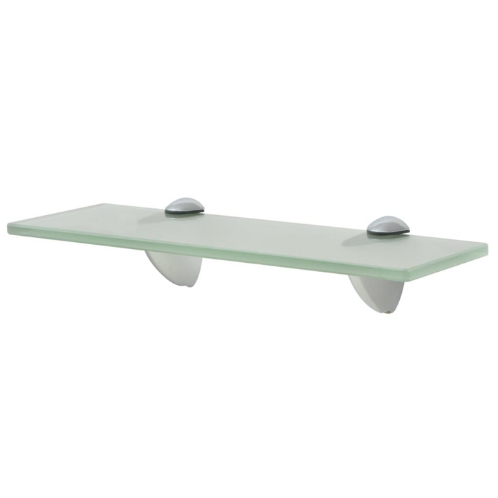 Floating Glass Wall Shelf - 30x10 cm, 8mm Tempered Safety Glass, Frosted Finish, Modern Design with Zinc Alloy Brackets - Premium  from Home Treasures - Just £15.99! Shop now at Home Treasures