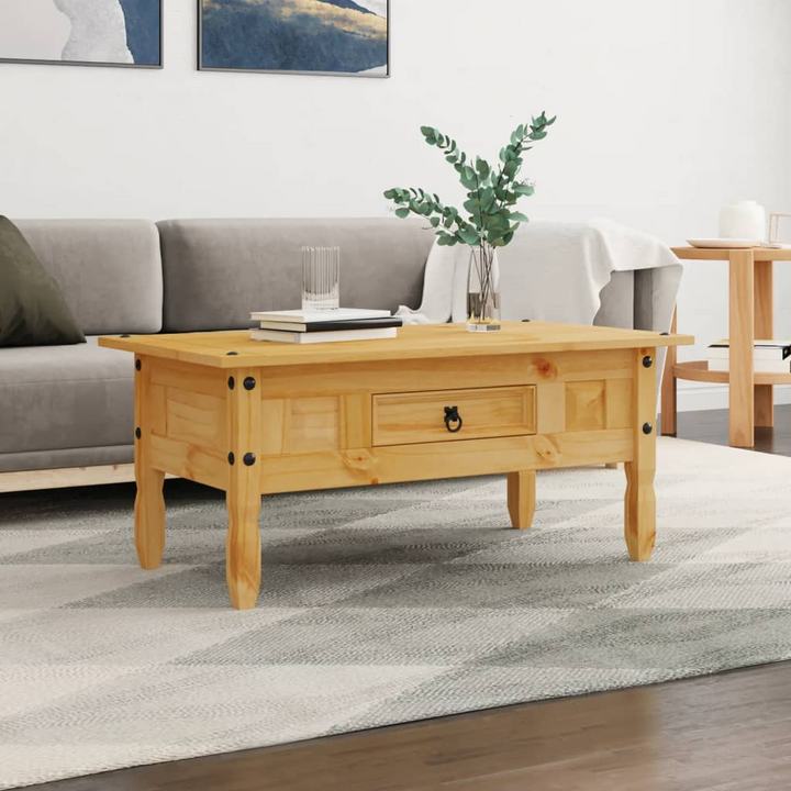 CORONA Coffee Table Mexican Pine – Rustic Charm 100x55x44 cm for Your Living Room - Premium  from Home Treasures - Just £111.99! Shop now at Home Treasures