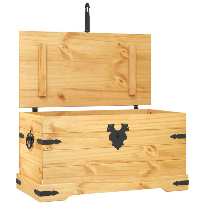 CORONA Storage Chest Mexican Pine 91x49.5x47 cm - Rustic Charm & Ample Storage Space - Premium  from Home Treasures - Just £150.99! Shop now at Home Treasures