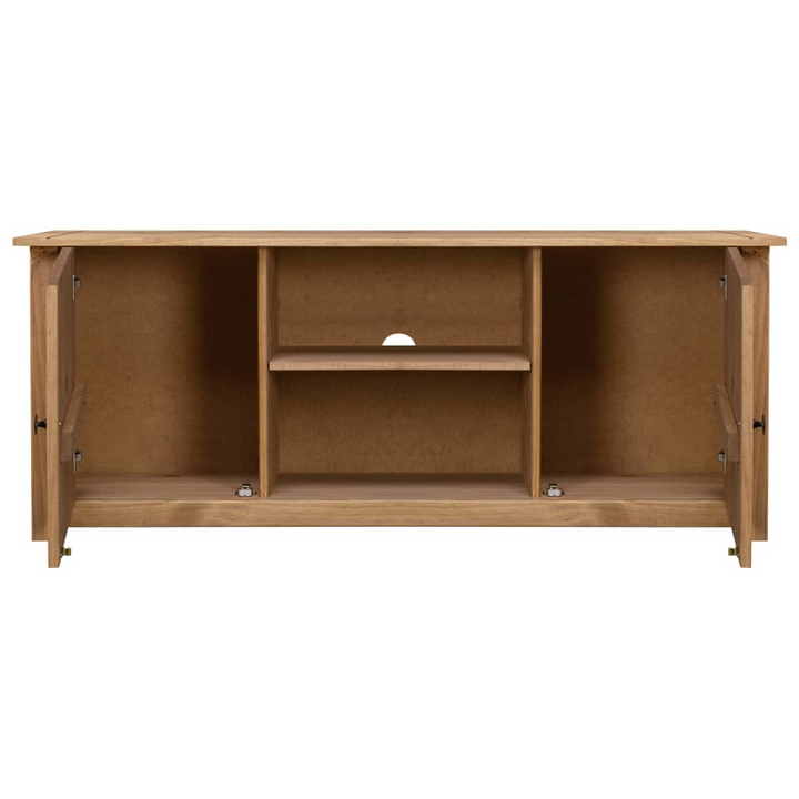 PANAMA Rustic TV Cabinet, Solid Pine Wood, 120x40x50 cm - Elegant Storage Solution - Premium  from Home Treasures - Just £141.99! Shop now at Home Treasures