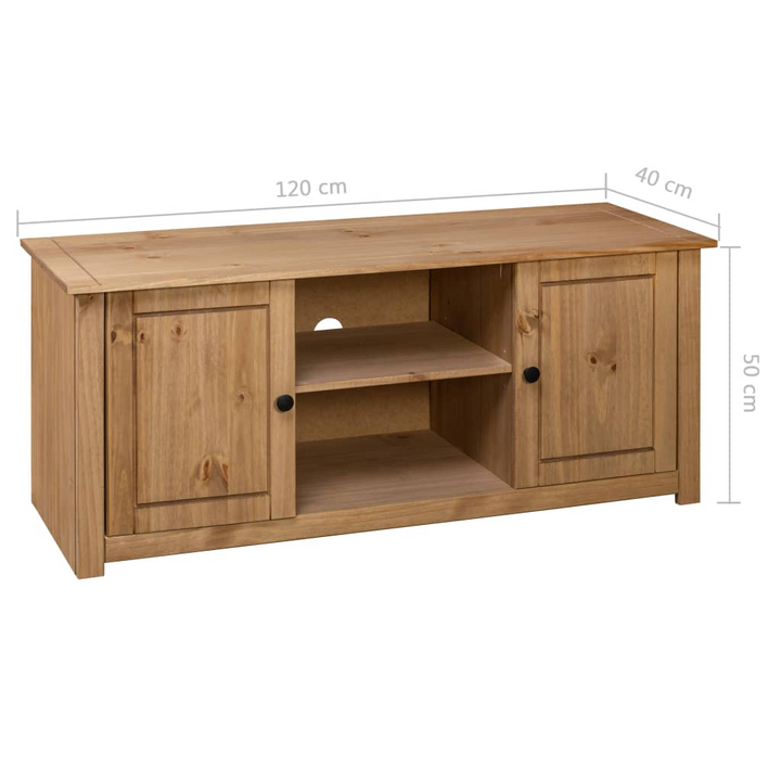 PANAMA Rustic TV Cabinet, Solid Pine Wood, 120x40x50 cm - Elegant Storage Solution - Premium  from Home Treasures - Just £141.99! Shop now at Home Treasures