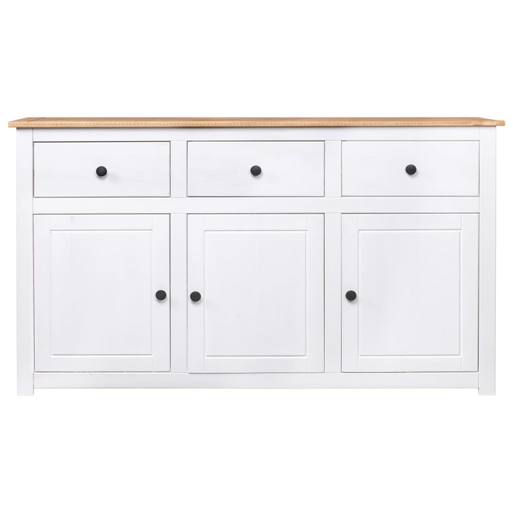 Elegant PANAMA Sideboard in White - 135x40x80 cm Solid Pinewood | Timeless Design & Ample Storage - Premium  from Home Treasures - Just £278.99! Shop now at Home Treasures