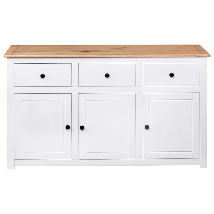 Elegant PANAMA Sideboard in White - 135x40x80 cm Solid Pinewood | Timeless Design & Ample Storage - Premium  from Home Treasures - Just £278.99! Shop now at Home Treasures