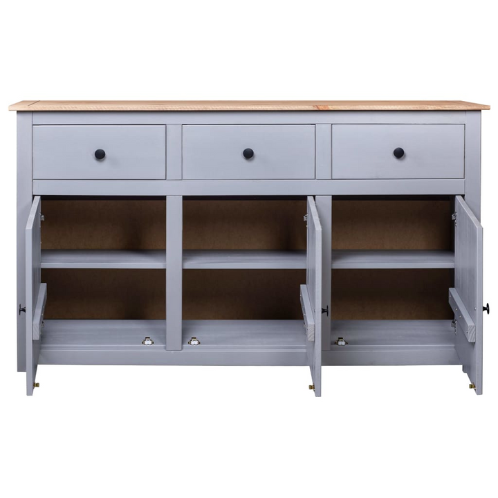 PANAMA Grey Sideboard - Solid Pinewood, 135x40x80 cm - Stylish and Durable Storage Solution - Premium  from Home Treasures - Just £234.99! Shop now at Home Treasures