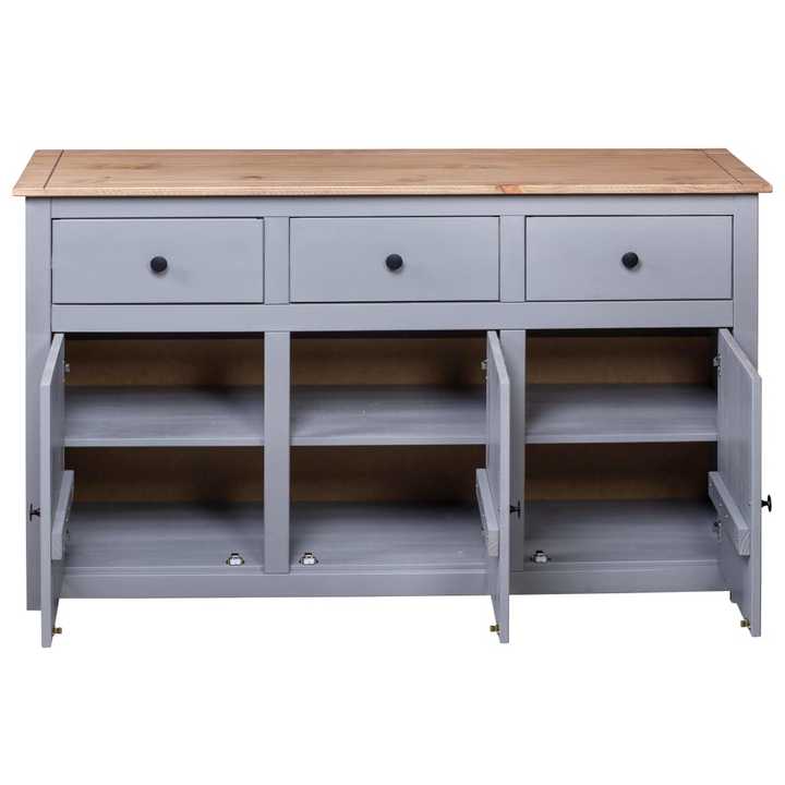 PANAMA Grey Sideboard - Solid Pinewood, 135x40x80 cm - Stylish and Durable Storage Solution - Premium  from Home Treasures - Just £234.99! Shop now at Home Treasures