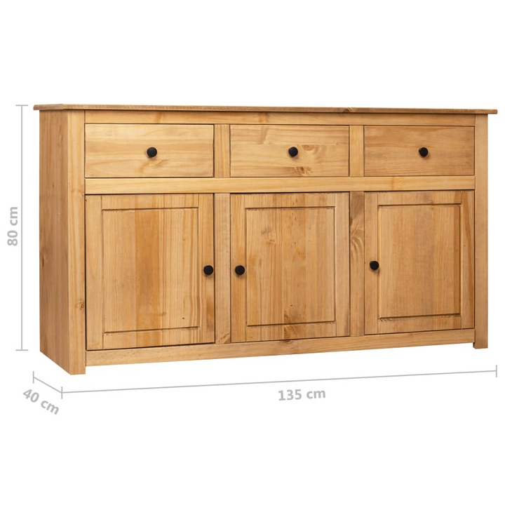 PANAMA Solid Pinewood Sideboard - 135x40x80 cm | Durable & Elegant Storage Cabinet - Premium  from Home Treasures - Just £309.99! Shop now at Home Treasures