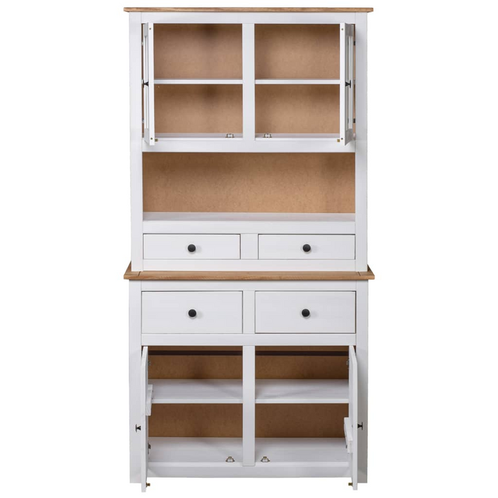 PANAMA Highboard in White Solid Pine - 93x40.5x180 cm - Stylish & Durable Storage Solution - Premium  from Home Treasures - Just £378.99! Shop now at Home Treasures