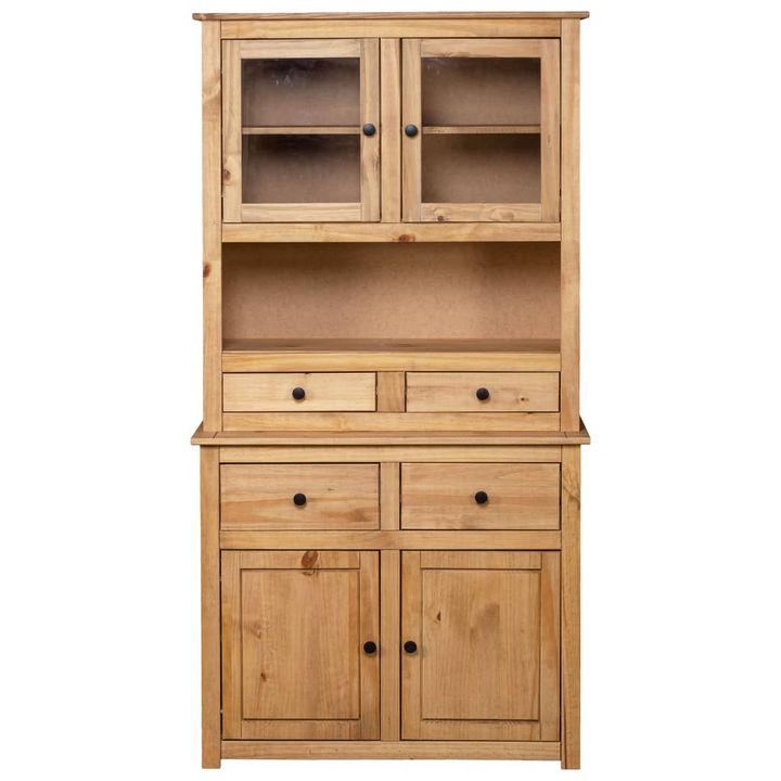 PANAMA Rustic Solid Pine Wood Highboard – 93x40.5x180 cm – Ample Storage & Unique Craftsmanship - Premium  from Home Treasures - Just £369.99! Shop now at Home Treasures