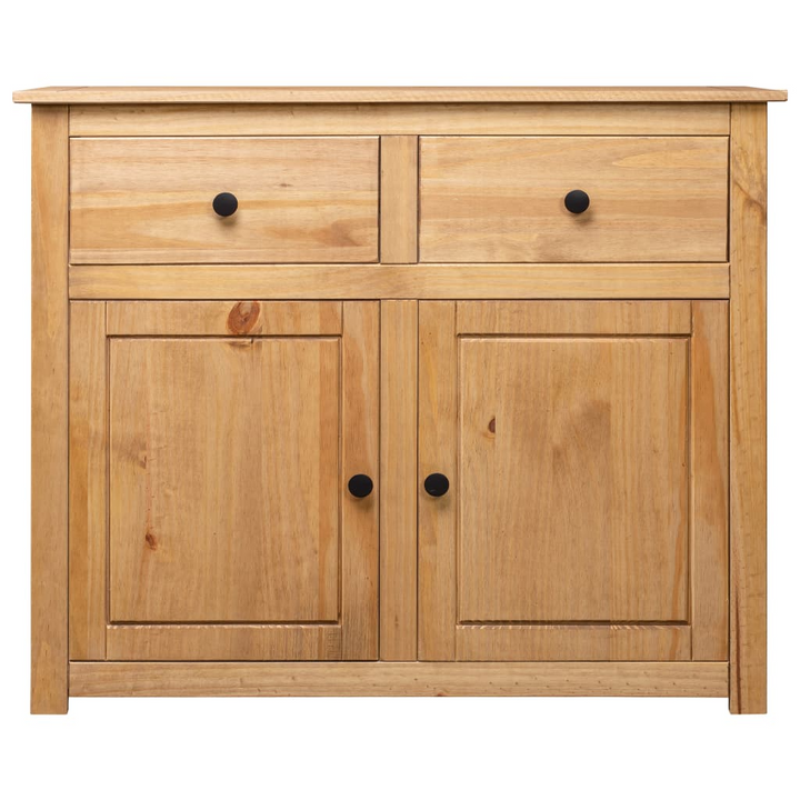 PANAMA Rustic Solid Pinewood Sideboard - 93x40x80 cm with 2 Drawers and 2 Doors - High-Quality Storage Cabinet - Premium  from Home Treasures - Just £181.99! Shop now at Home Treasures