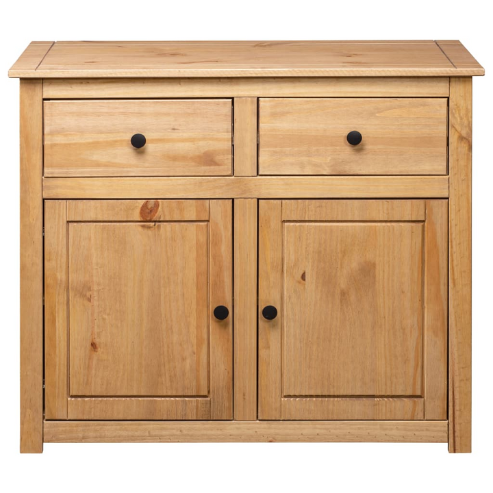 PANAMA Rustic Solid Pinewood Sideboard - 93x40x80 cm with 2 Drawers and 2 Doors - High-Quality Storage Cabinet - Premium  from Home Treasures - Just £181.99! Shop now at Home Treasures