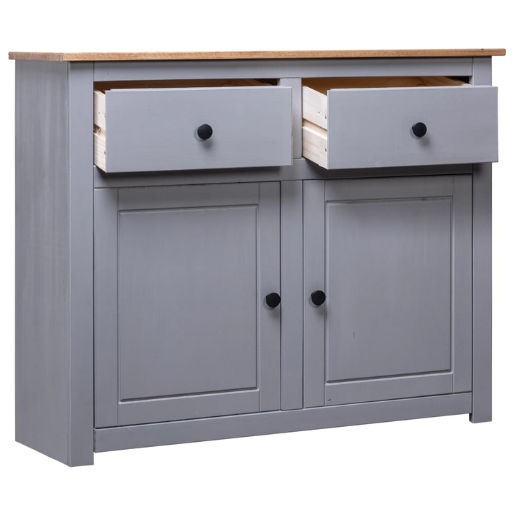 PANAMA Rustic Grey Sideboard - Durable Solid Pinewood Storage Cabinet 93x40x80 cm - Premium  from Home Treasures - Just £158.99! Shop now at Home Treasures