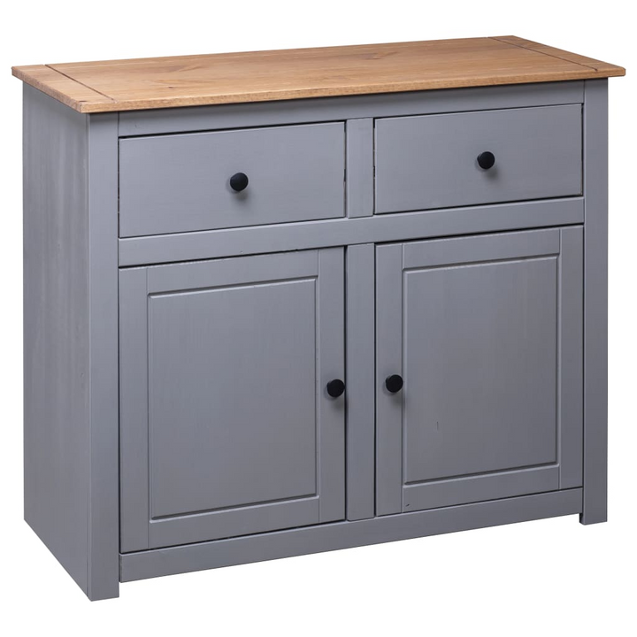 PANAMA Rustic Grey Sideboard - Durable Solid Pinewood Storage Cabinet 93x40x80 cm - Premium  from Home Treasures - Just £158.99! Shop now at Home Treasures