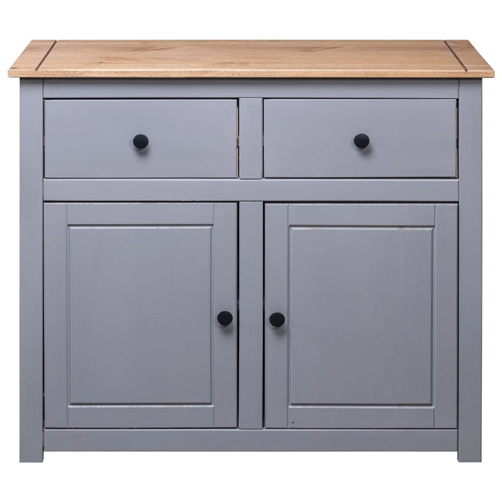 PANAMA Rustic Grey Sideboard - Durable Solid Pinewood Storage Cabinet 93x40x80 cm - Premium  from Home Treasures - Just £158.99! Shop now at Home Treasures