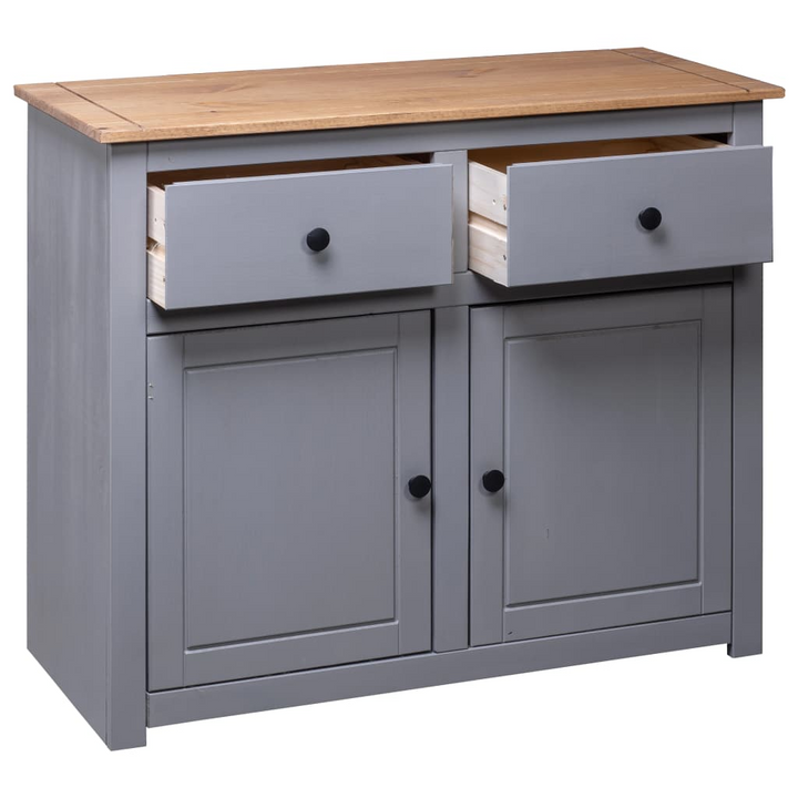 PANAMA Rustic Grey Sideboard - Durable Solid Pinewood Storage Cabinet 93x40x80 cm - Premium  from Home Treasures - Just £158.99! Shop now at Home Treasures