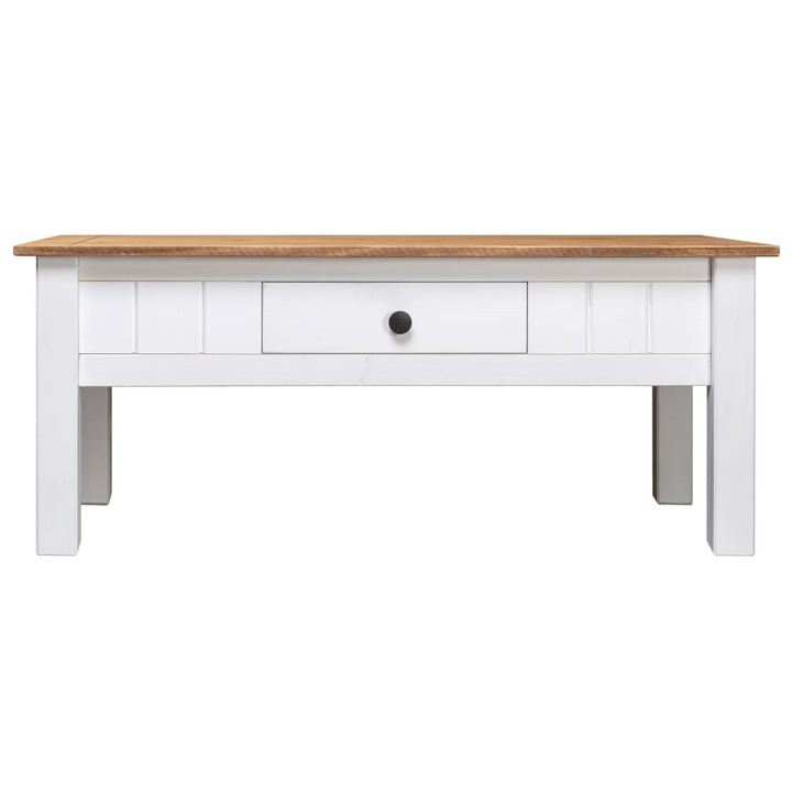 PANAMA Coffee Table White - Solid Pine Wood - 100 x 60 x 45 cm - Timeless Elegance and Durability - Premium  from Home Treasures - Just £127.99! Shop now at Home Treasures