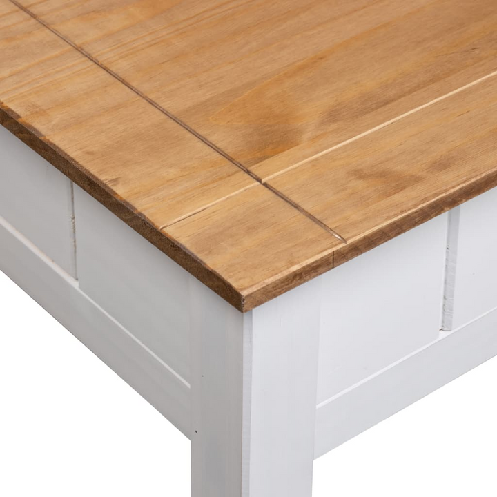 PANAMA Coffee Table White - Solid Pine Wood - 100 x 60 x 45 cm - Timeless Elegance and Durability - Premium  from Home Treasures - Just £127.99! Shop now at Home Treasures