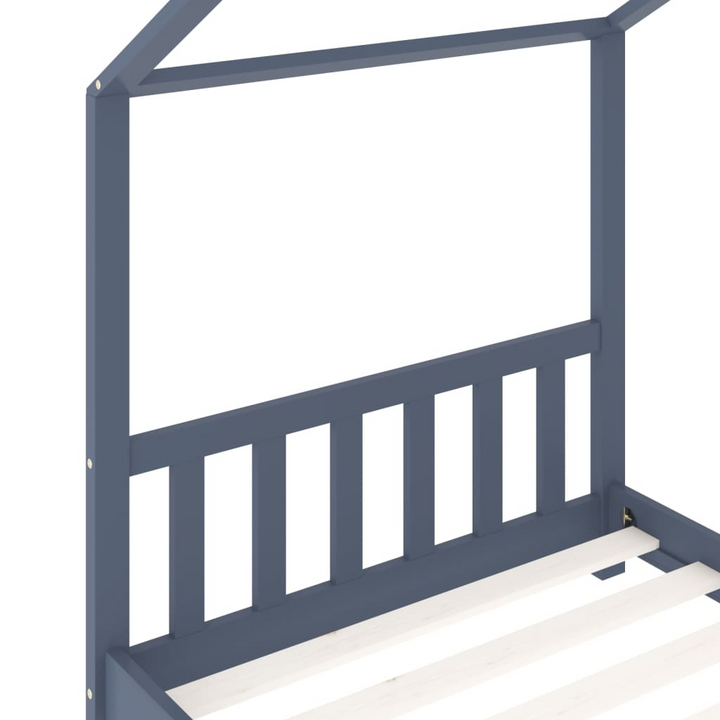 Children's Bed Frame in Grey Solid Pine Wood 90x200 cm - Premium  from Home Treasures - Just £284.99! Shop now at Home Treasures