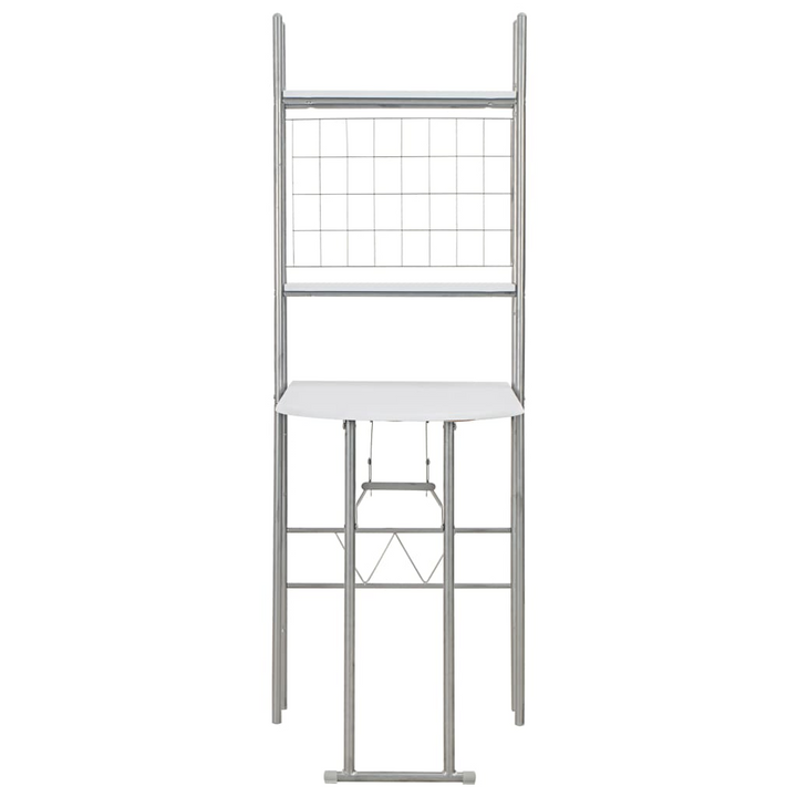 3 Piece Folding Dining Set with Storage Rack | Stylish & Compact White Dining Furniture - Premium  from Home Treasures - Just £145.99! Shop now at Home Treasures