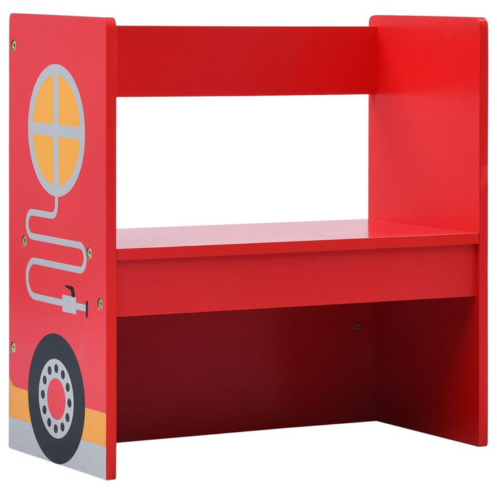 3 Piece Childrens Chair Table Set - Fire Truck Design | Wooden Furniture with Blackboard Top - Premium  from Home Treasures - Just £116.99! Shop now at Home Treasures