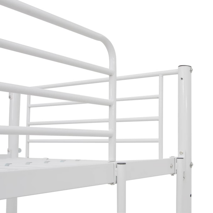 White Metal Bunk Bed with Table - Space-Saving 90x200 cm Design, Perfect for Kids (Mattress Not Included) - Premium  from Home Treasures - Just £341.99! Shop now at Home Treasures