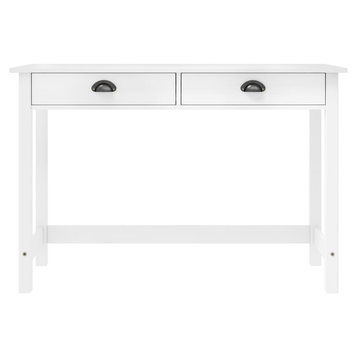 HILL Console Table with 2 Drawers, Solid Pine Wood, White Finish, 110x45x74 cm - Perfect for Living Room, Dining Room, and Hallway - Premium  from Home Treasures - Just £81.99! Shop now at Home Treasures