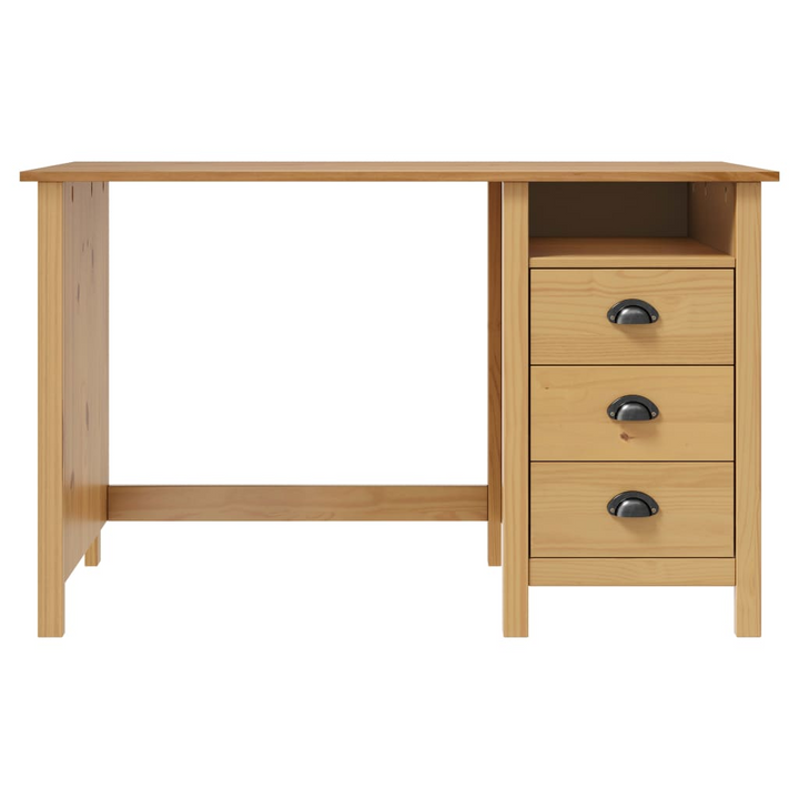 HILL Desk with 3 Drawers - 120x50x74 cm Solid Pine Wood - Stylish & Durable - Premium  from Home Treasures - Just £134.99! Shop now at Home Treasures