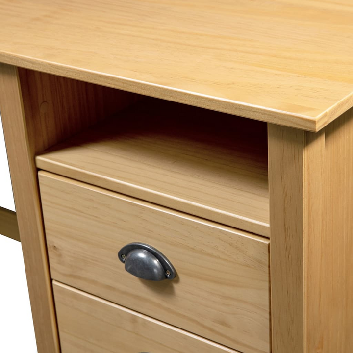 HILL Desk with 3 Drawers - 120x50x74 cm Solid Pine Wood - Stylish & Durable - Premium  from Home Treasures - Just £134.99! Shop now at Home Treasures