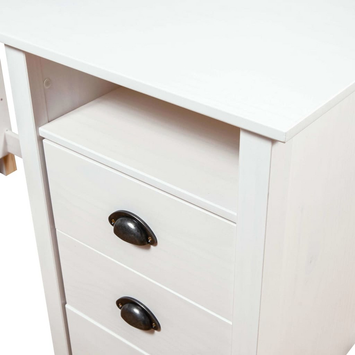 HILL Desk with 3 Drawers - Solid Pine Wood 120x50x74 cm - Stylish and Durable Workspace - Premium  from Home Treasures - Just £141.99! Shop now at Home Treasures