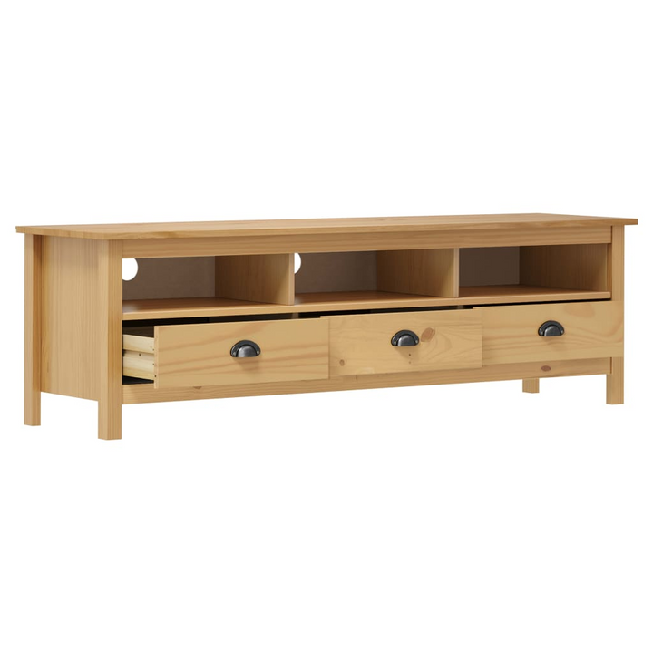 HILL TV Cabinet | Retro Design | Honey Brown | Solid Pine Wood | 158x40x47 cm - Elegant & Durable TV Stand - Premium  from Home Treasures - Just £144.99! Shop now at Home Treasures