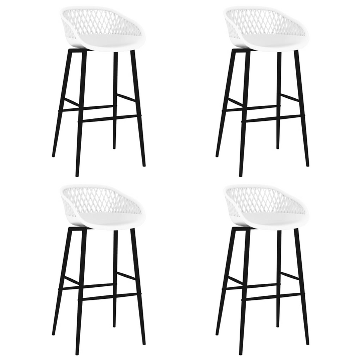 5 Piece Bar Set Black and White - Modern Bar Table and Stools for Home, Garden, and Restaurants - Premium  from Home Treasures - Just £349.99! Shop now at Home Treasures