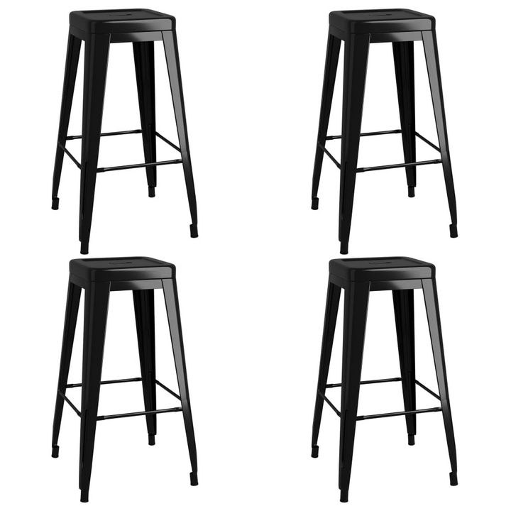 5 Piece Modern Bar Set - White & Black Counter Height Table and Stools for Home, Garden, Bar, Pub, and Restaurant - Premium  from Home Treasures - Just £461.99! Shop now at Home Treasures