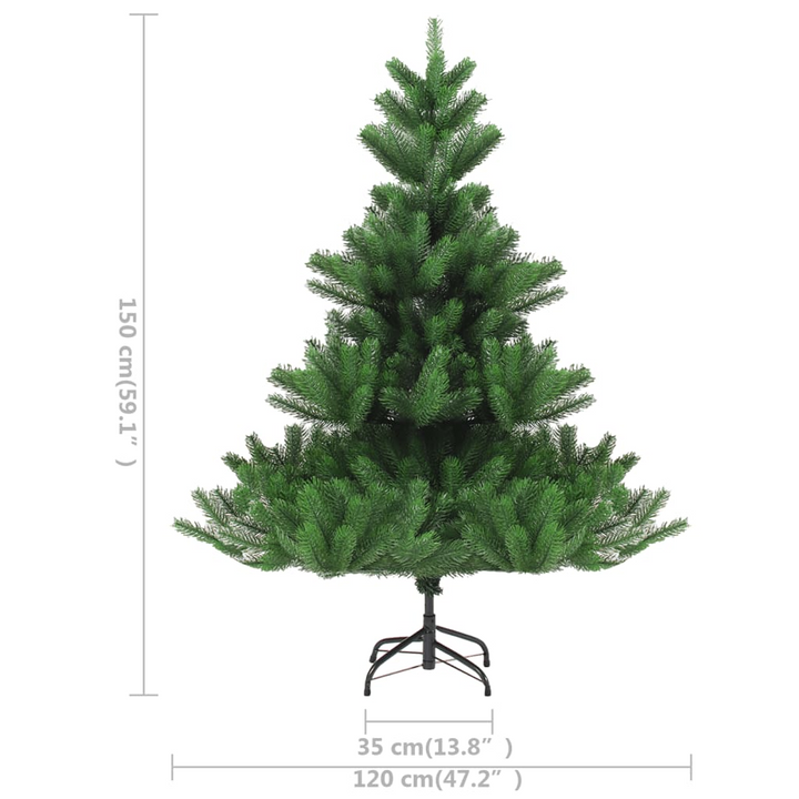 Nordmann Fir Artificial Christmas Tree with LED Lights & Ball Set, Green, 150cm - Premium  from Home Treasures - Just £134.99! Shop now at Home Treasures