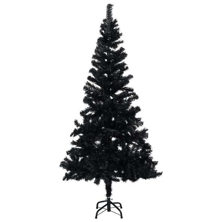 Pre-lit Artificial Christmas Tree with Rose Gold Ball Set - Black PVC Holiday Decoration - Premium  from Home Treasures - Just £100.99! Shop now at Home Treasures