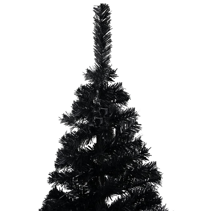 Pre-lit Artificial Christmas Tree with Rose Gold Ball Set - Black PVC Holiday Decoration - Premium  from Home Treasures - Just £100.99! Shop now at Home Treasures