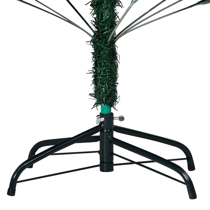 Pre-lit Artificial Christmas Tree with Ball Set, Green PVC, Energy-efficient LED Lights, Metal Stand Included - Premium  from Home Treasures - Just £47.99! Shop now at Home Treasures