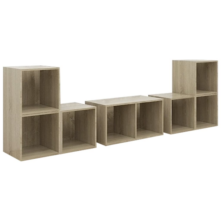 6 Piece TV Cabinet Set in Sonoma Oak - Modern Engineered Wood Entertainment Center with Ample Storage - Premium  from Home Treasures - Just £129.99! Shop now at Home Treasures