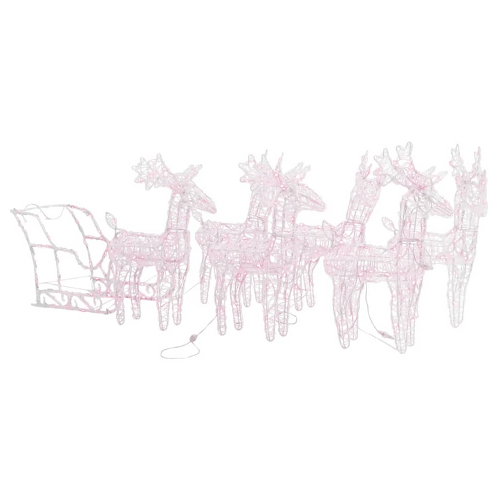 Reindeers & Sleigh Christmas Decoration with 320 Warm White LEDs, Weather-Resistant Acrylic - Premium  from Home Treasures - Just £210.99! Shop now at Home Treasures