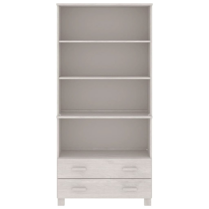 HAMAR Highboard in Solid Pine Wood, White Finish – Elegant Storage Solution with Drawers and Shelves - Premium  from Home Treasures - Just £179.99! Shop now at Home Treasures