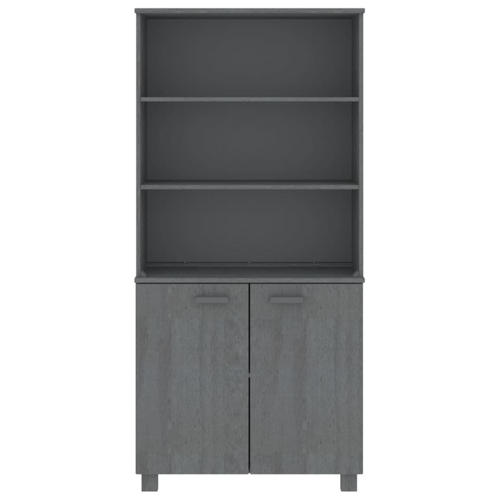 HAMAR Highboard | Solid Pine Wood | Dark Grey | Rustic & Spacious Storage Solution - Premium  from Home Treasures - Just £193.99! Shop now at Home Treasures