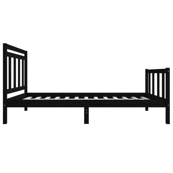 Black Solid Wood Bed Frame 100x200 cm - Sturdy, Stylish, and Comfortable - Premium  from Home Treasures - Just £142.99! Shop now at Home Treasures