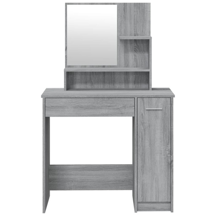 Modern Sonoma Dressing Table Set with Stool in Grey - Perfect for Bedroom & Cloakroom, 86.5x35x136 cm - Premium  from Home Treasures - Just £114.99! Shop now at Home Treasures