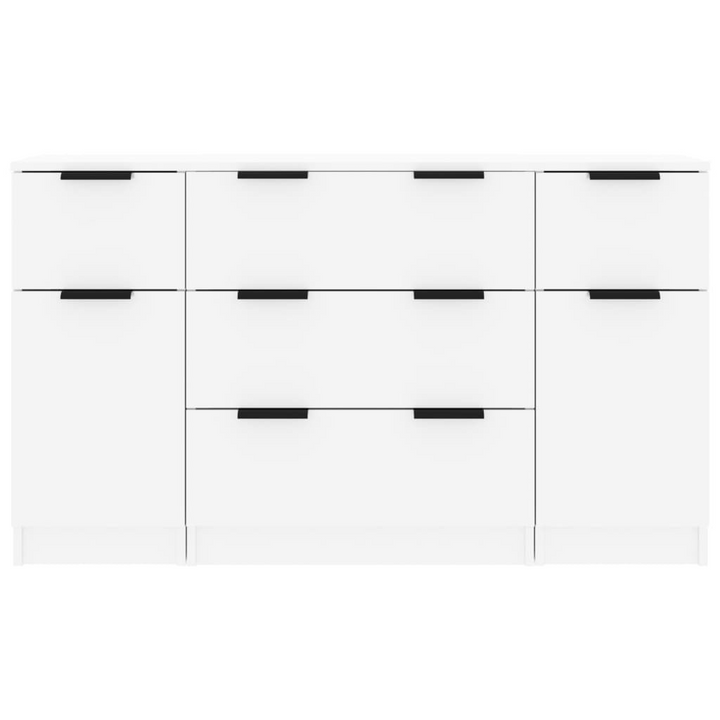 3-Piece Sideboard Set | High Gloss White Engineered Wood - Modern Storage Solution - Premium  from Home Treasures - Just £213.99! Shop now at Home Treasures