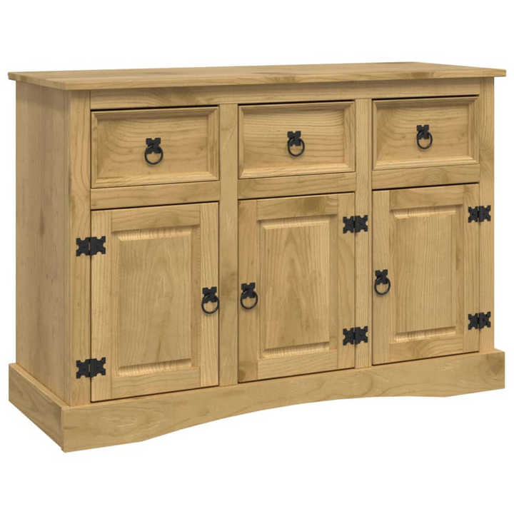 CORONA Rustic Mexican Pine Wood Sideboard 115x43x79.5 cm – Elegant Storage Cabinet - Premium  from Home Treasures - Just £285.99! Shop now at Home Treasures