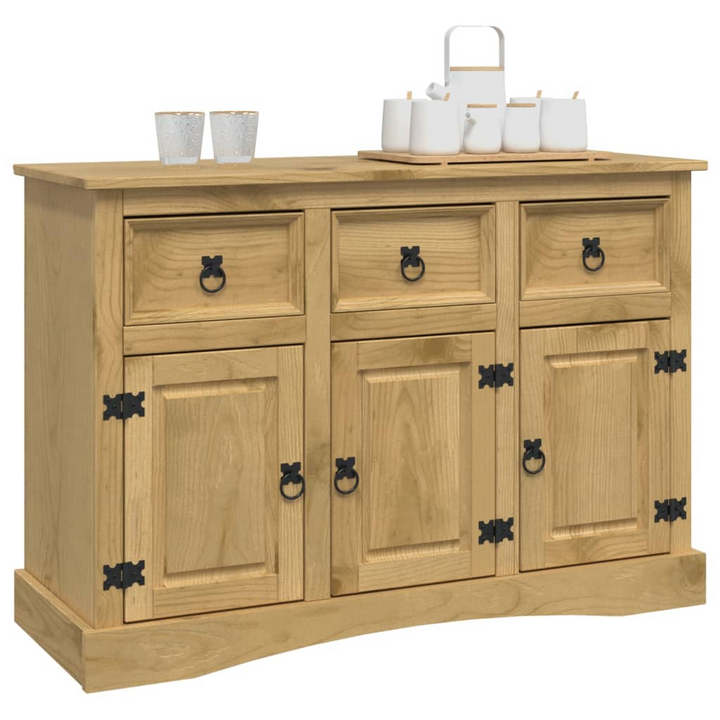 CORONA Rustic Mexican Pine Wood Sideboard 115x43x79.5 cm – Elegant Storage Cabinet - Premium  from Home Treasures - Just £285.99! Shop now at Home Treasures