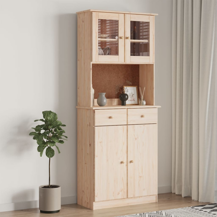 ALTA Highboard 77x35x188 cm | Solid Pine Wood Tall Cabinet with Ample Storage and Display Options - Premium  from Home Treasures - Just £287.99! Shop now at Home Treasures