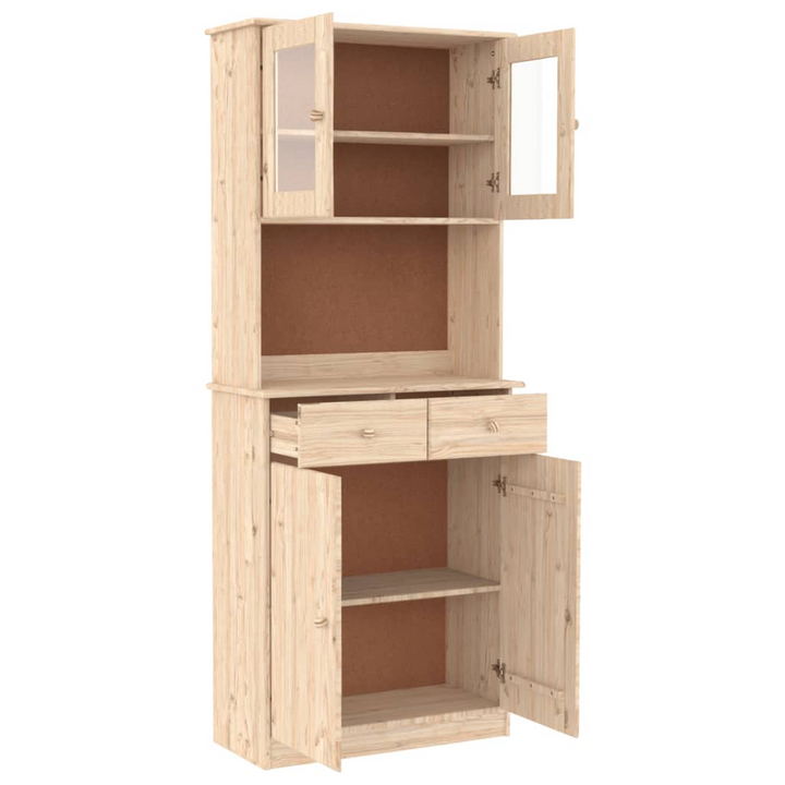 ALTA Highboard 77x35x188 cm | Solid Pine Wood Tall Cabinet with Ample Storage and Display Options - Premium  from Home Treasures - Just £287.99! Shop now at Home Treasures