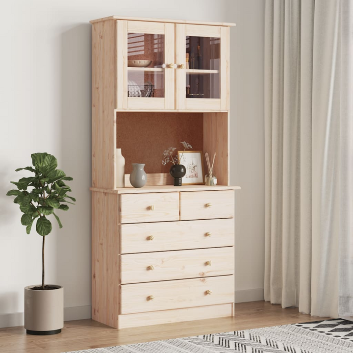 ALTA Highboard | Solid Pine Wood Storage Solution | 77x35x165 cm | Elegant & Durable - Premium  from Home Treasures - Just £298.99! Shop now at Home Treasures